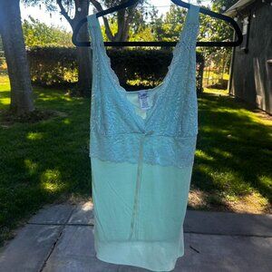 Y2K NWT Light Blue Lacey Babydoll Tank Size 2XL would best fit modern L